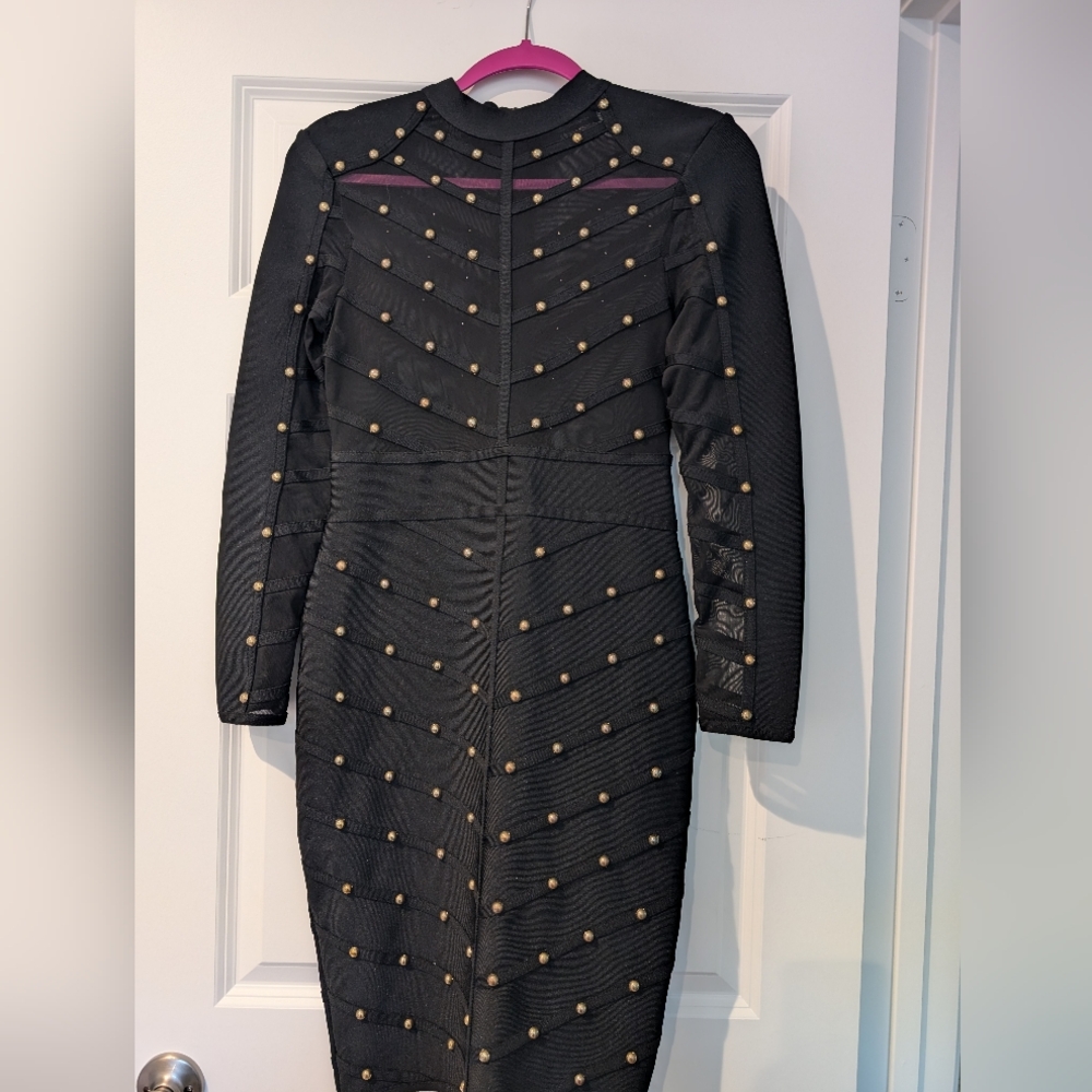 Black midi dress